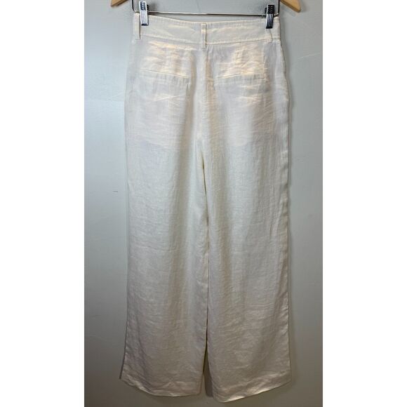 Everlane The Linen Way High Drape Pants Women’s Size 0 Bone Lightweight Casual - Picture 7 of 7